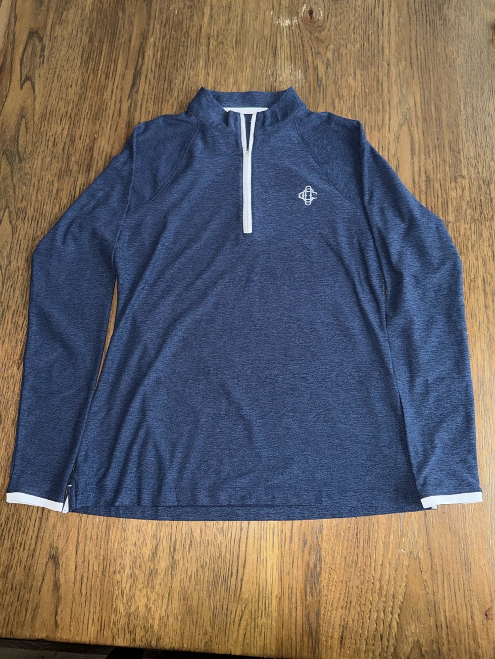 Peter Millar Navy Blue Performance Top with White Logo